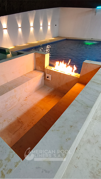 chimenea american para piscinas